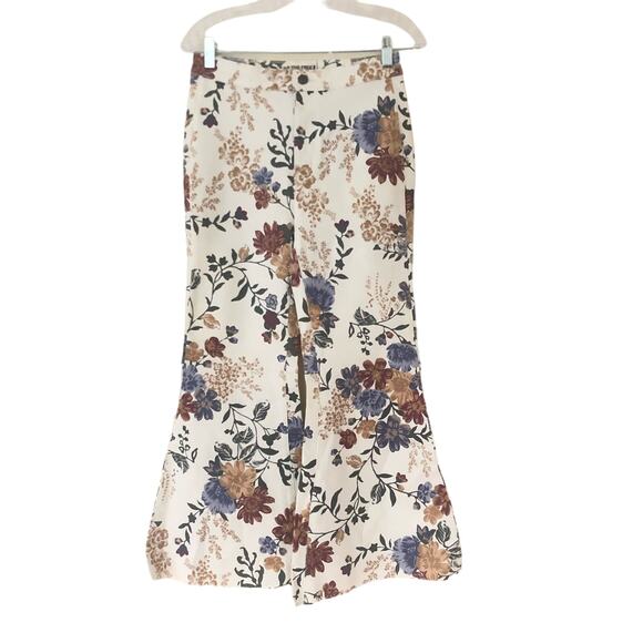 Free People Youthquake Crop Flare Jeans Ivory Combo Size 28 - Picture 3 of 7